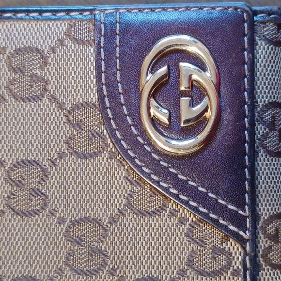 🤎GUCCI BRITT CONTINENTAL MONOGRAM CANVAS WALLET - Picture 15 of 16